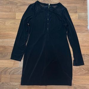 Body Con Sheer Shoulder & V Neck Dress